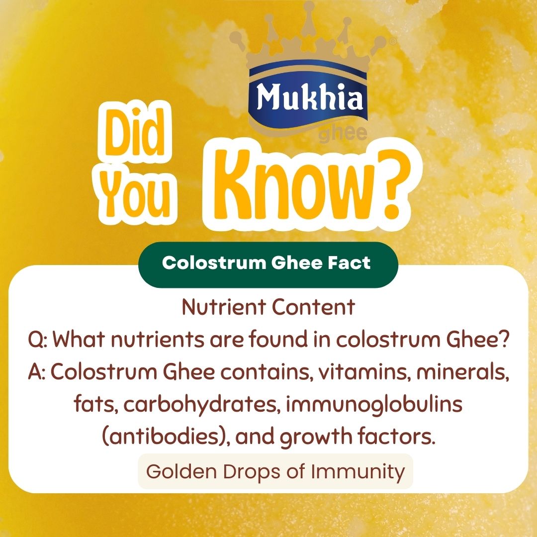 Mukhia Colostrum Cow Desi Ghee - Made by Traditional Bilona Process, Made from Colostrum Milk | India's First Colostrum Hand made ghee - pack of 1 Ltr Mukhia Colostrum