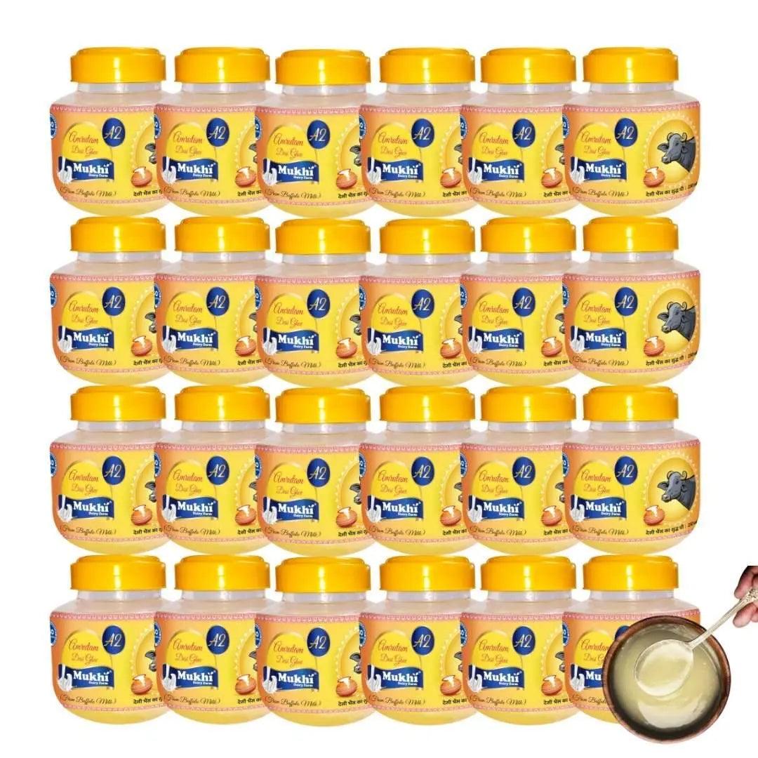 Mukhia Amrutam A2 Buffalo Desi Bilona Ghee 250 ml - Mukhi Dairy Farm