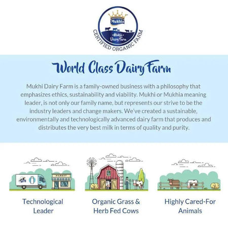 Mukhia Honey 500 ml+ Mukhia Organic Ghee500ml + Mukhwas Roasted Alsi + Free Honey Stick - Mukhi Dairy Farm