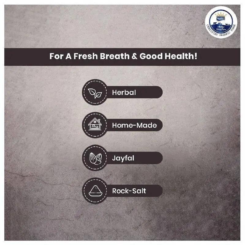 Mukhia Honey 500 ml+ Mukhia Organic Ghee500ml + Mukhwas Roasted Alsi + Free Honey Stick - Mukhi Dairy Farm