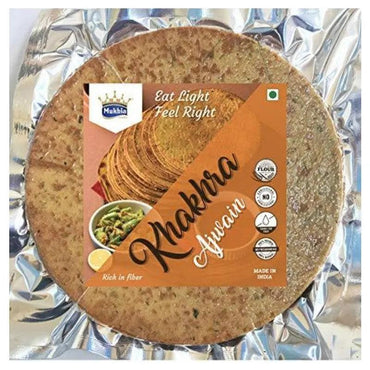 Mukhia Khakhra - Ajwain - 200Gms (Pack of 2) with Free Container - Mukhi Dairy Farm
