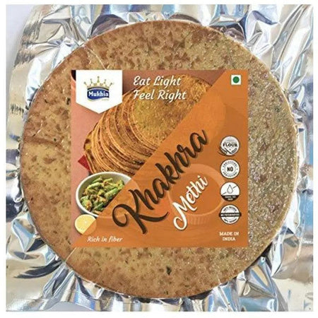 Mukhia Khakhra - Methi - 200Gms (Pack of 2) with Free Container - Mukhi Dairy Farm