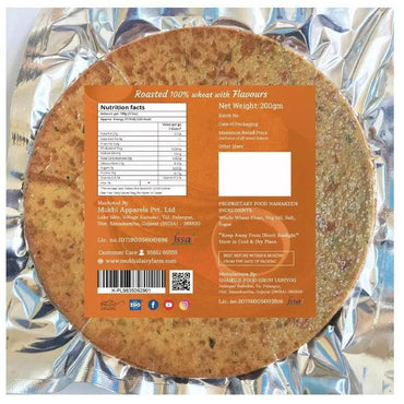 Mukhia Khakhra - Plain - 200Gms (Pack of 2) with Free Container - Mukhi Dairy Farm