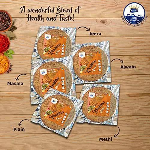 Mukhia Khakhra - Plain - 200Gms (Pack of 2) with Free Container - Mukhi Dairy Farm