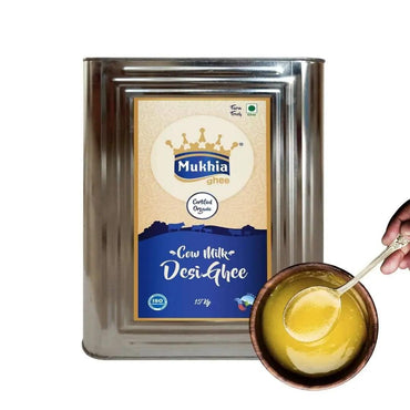 Mukhia Organic A2 Cow Ghee 15 Liter - Mukhi Dairy Farm