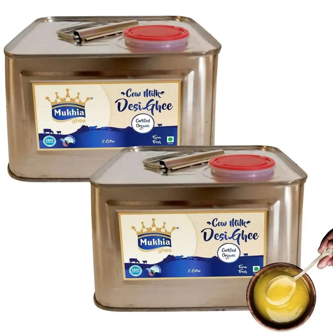 Mukhia Organic A2 Cow Ghee 2 Liter - Mukhi Dairy Farm