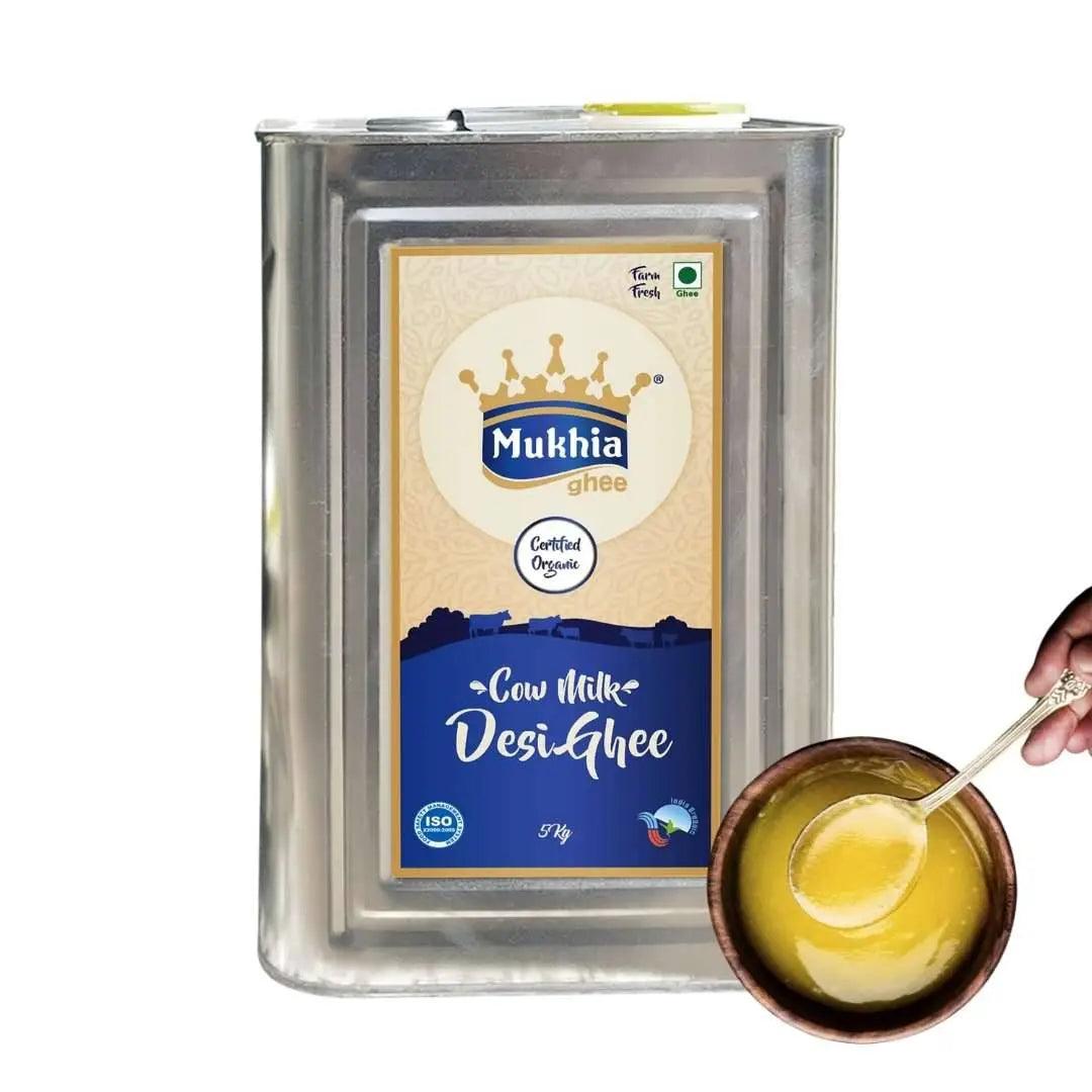 Mukhia Organic A2 Cow Ghee 5 Liter - Mukhi Dairy Farm