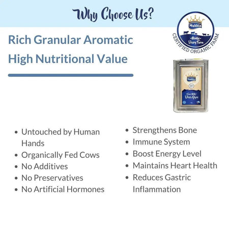 Mukhia Organic A2 Cow Ghee 5 Liter - Mukhi Dairy Farm