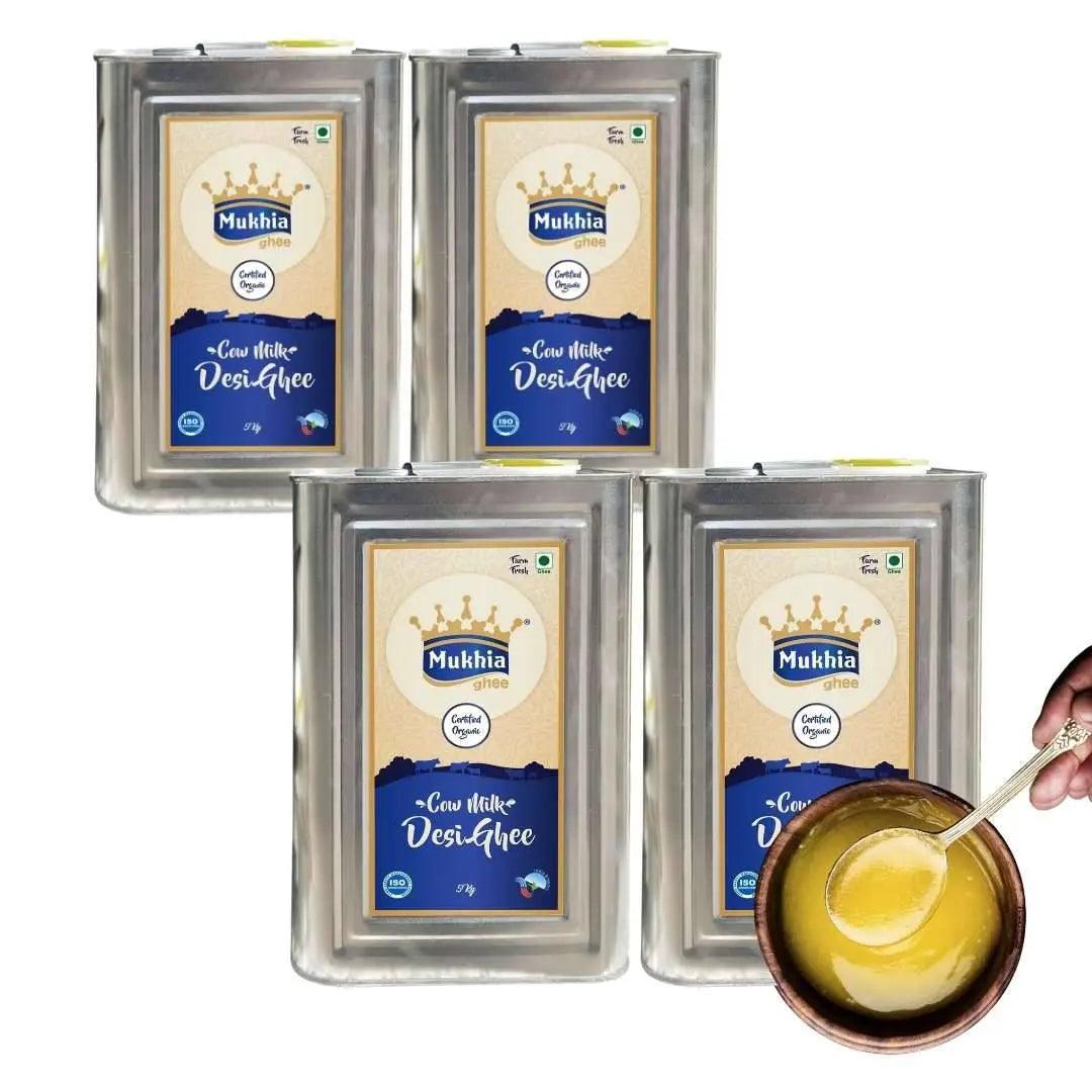 Mukhia Organic A2 Cow Ghee 5 Liter - Mukhi Dairy Farm