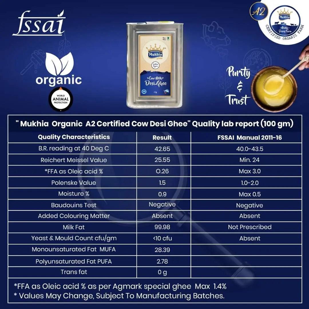 Mukhia Organic A2 Cow Ghee 5 Liter - Mukhi Dairy Farm