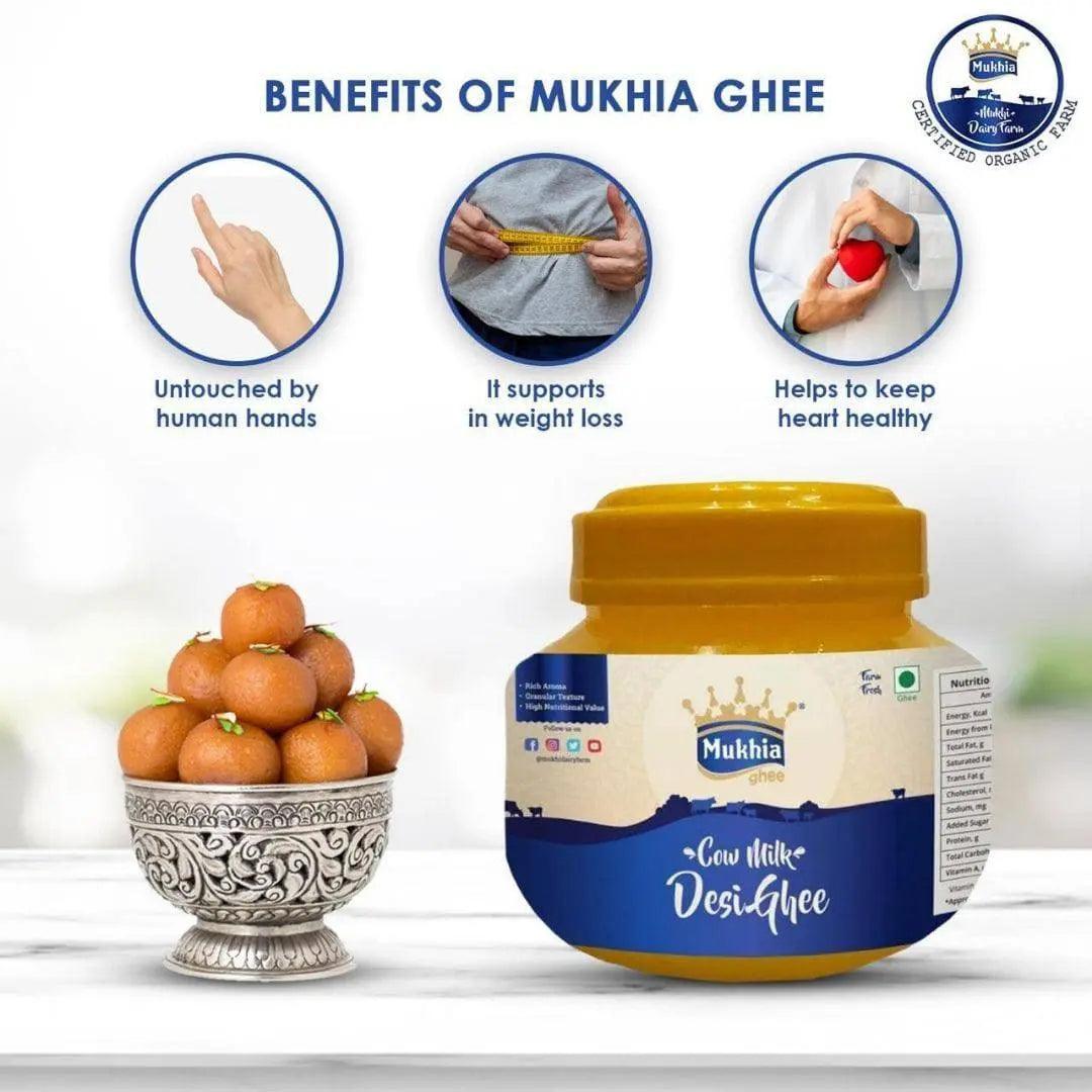 Mukhia Organic A2 Cow Ghee 500ml - Mukhi Dairy Farm