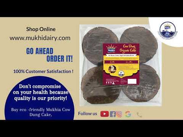 video of mukhi-dairy-farm-cowdung-mukhia-cowdung-cake-natural-gobar-upla